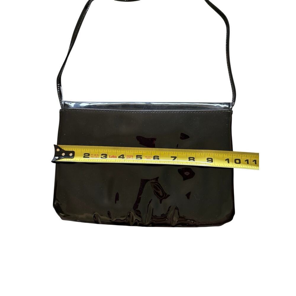 Mardane Black Patent Leather USA Shoulder Bag Clutch Purse Y2k Vinage - Picture 7 of 10
